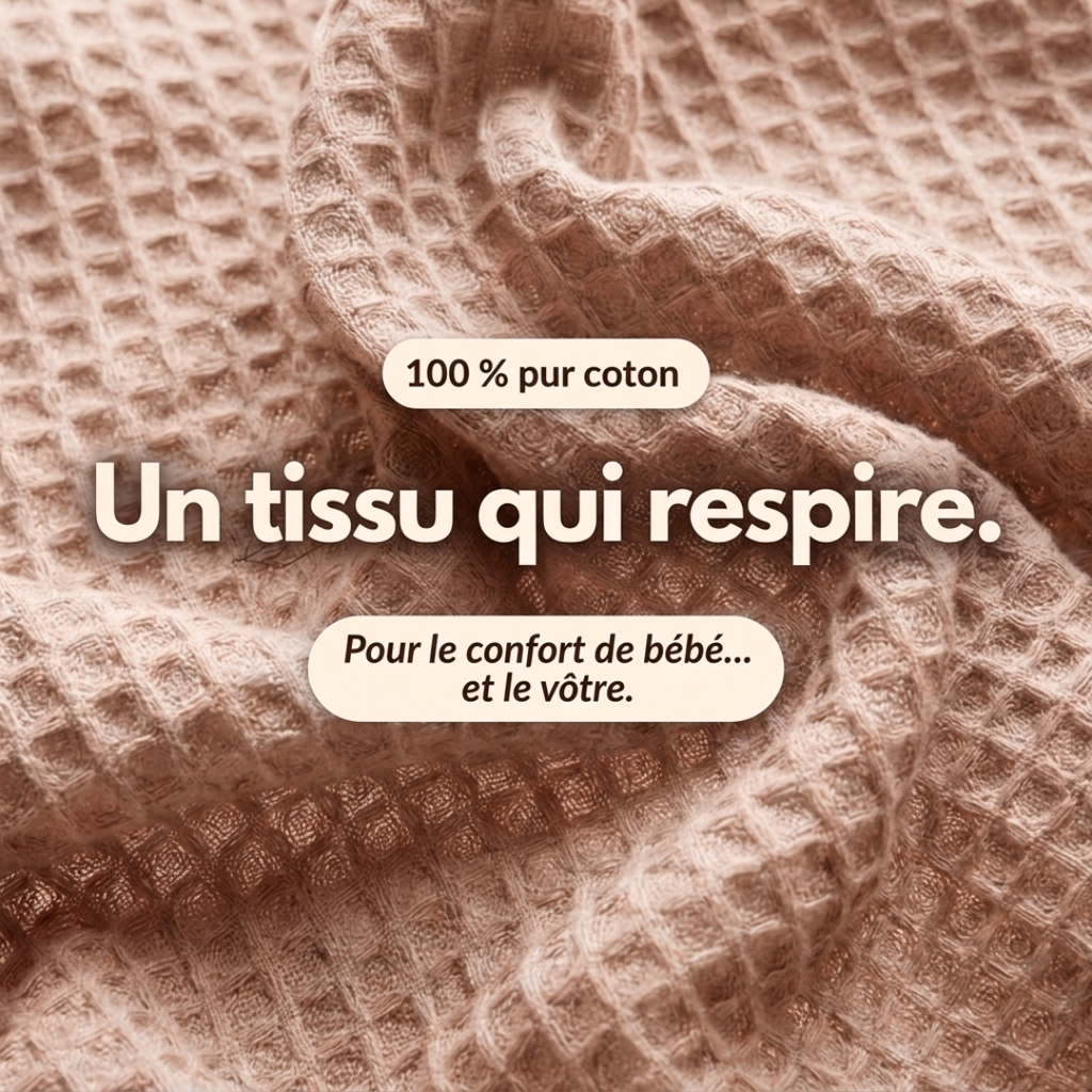 Poncho d'allaitement en coton bio