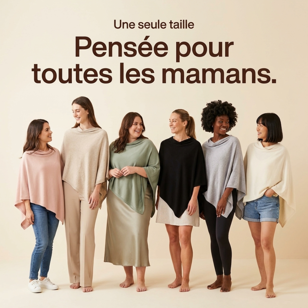 Poncho d'allaitement en coton bio